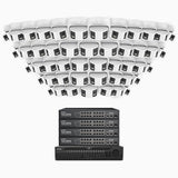 NightChroma<sup>TM</sup> NDK800 – 4K 64 Channel 48 Panoramic Dual Lens Cameras PoE Security System, f/1.0 Super Aperture, Acme Color Night Vision, Active Siren and Strobe, Human & Vehicle Detection, 2CH 4K Decoding Capability, Built-in Mic ,Two-Way Audio