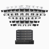 NightChroma<sup>TM</sup> NDK800 – 4K 64 Channel Panoramic Dual Lens PoE Security System with 24 Bullet & 24 Turret Cameras, f/1.0 Super Aperture, Acme Color Night Vision, Active Siren and Strobe, Human & Vehicle Detection, Built-in Mic ,Two-Way Audio