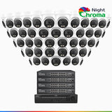 NightChroma<sup>TM</sup> NCK800 – 4K 64 Channel 48 Cameras PoE Security System, f/1.0 Super Aperture, Color Night Vision, 2CH 4K Decoding Capability, Human & Vehicle Detection, Intelligent Behavior Analysis, Built-in Mic, 124° FoV, All-Metal Housing