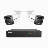 H500 - 3K Super HD 8 Channel 2 Cameras PoE Security System, Color & IR Night Vision, 3072 × 1728 @ 20fps, Smart Human & Vehicle Detection, Built-in Microphone, IP67