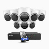 ANNKE Outdoor PoE Security System, 8CH H.265+ NVR and 8 X 2K 3MP IP Camera, EXIR 2.0 Night Vision, Motion Detection, H.265+, IP67 Waterproof, 2TB Hard Drive