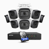 ANNKE Outdoor PoE Security System, 8CH H.265+ NVR and 8 X 2K 3MP IP Camera, EXIR 2.0 Night Vision, Motion Detection, H.265+, IP67 Waterproof, 2TB Hard Drive