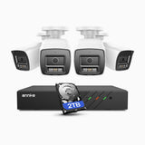 ANNKE 4K 8MP PoE Security Camera System, 4 X 4K IP Cams + 8CH NVR Recorder, 2TB HDD, Human & Vehicle Detection, Built-in Micphone, Color & IR Night Vision, RTSP Supported