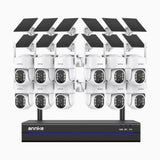 WBS400 - 4MP 16 Channel 12 Battery Cameras Outdoor Wireless NVR Security System, 2.4G & 5.8G Dual-Band WiFi, Motion Detection, Two-Way Audio, Battery & Solar Powered, 270° Pan & 90° Tilt, loud & Max. 256 GB Local Storage, Works with Alexa