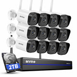 ANNKE Security Camera System Wireless, 16CH Wireless Home Security Systems with 12 pcs 3MP Full HD Cameras, Human Detection, 2TB HDD, 2-Way Audio, Night Vision Motion DetectionI, P66 Waterproof