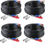 ANNKE 4 Pack 30M/100ft All-in-One Video Power Cables, BNC Extension Surveillance Camera Cables for CCTV Security DVR System Installation, Free 8 x BNC Connectors and 100pcs Cable Clips Included