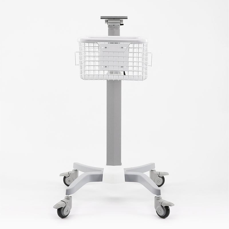 MED 01 - Medical Mobile Cart as Workstation, Rolling Trolley with 360° Multi-Directional Castors, Height Adjustable, Designed for Smooth Moving and Flexible Working