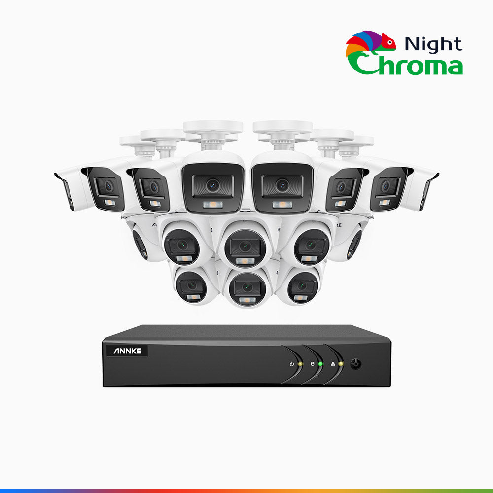 NAK200 8 Channel 8 Cameras Color Night Vision Wired CCTV System