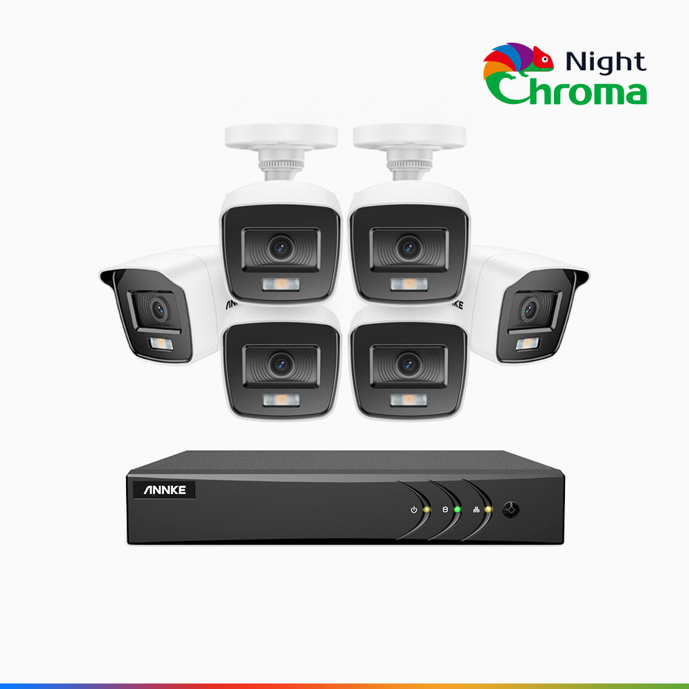NAK200 8 Channel 8 Cameras Color Night Vision Wired CCTV System