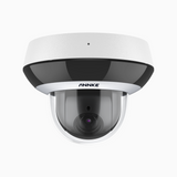 CZ504P - 3K Outdoor PoE PTZ Dome Camera, 4X Optical Zoom, 3072 × 1728 @ 30FPS, Color Night Vision, Human & Vehicle Detection, Two-Way Audio, IK10 Vandal-Proof