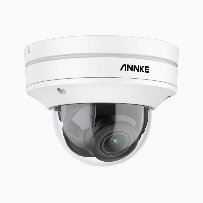 ACZ800 - 4K 4X Optical Zoom Outdoor PoE Dome Security Camera, Human & Vehicle Detection, 130 ft Starlight Night Vision, IK10 & IP67