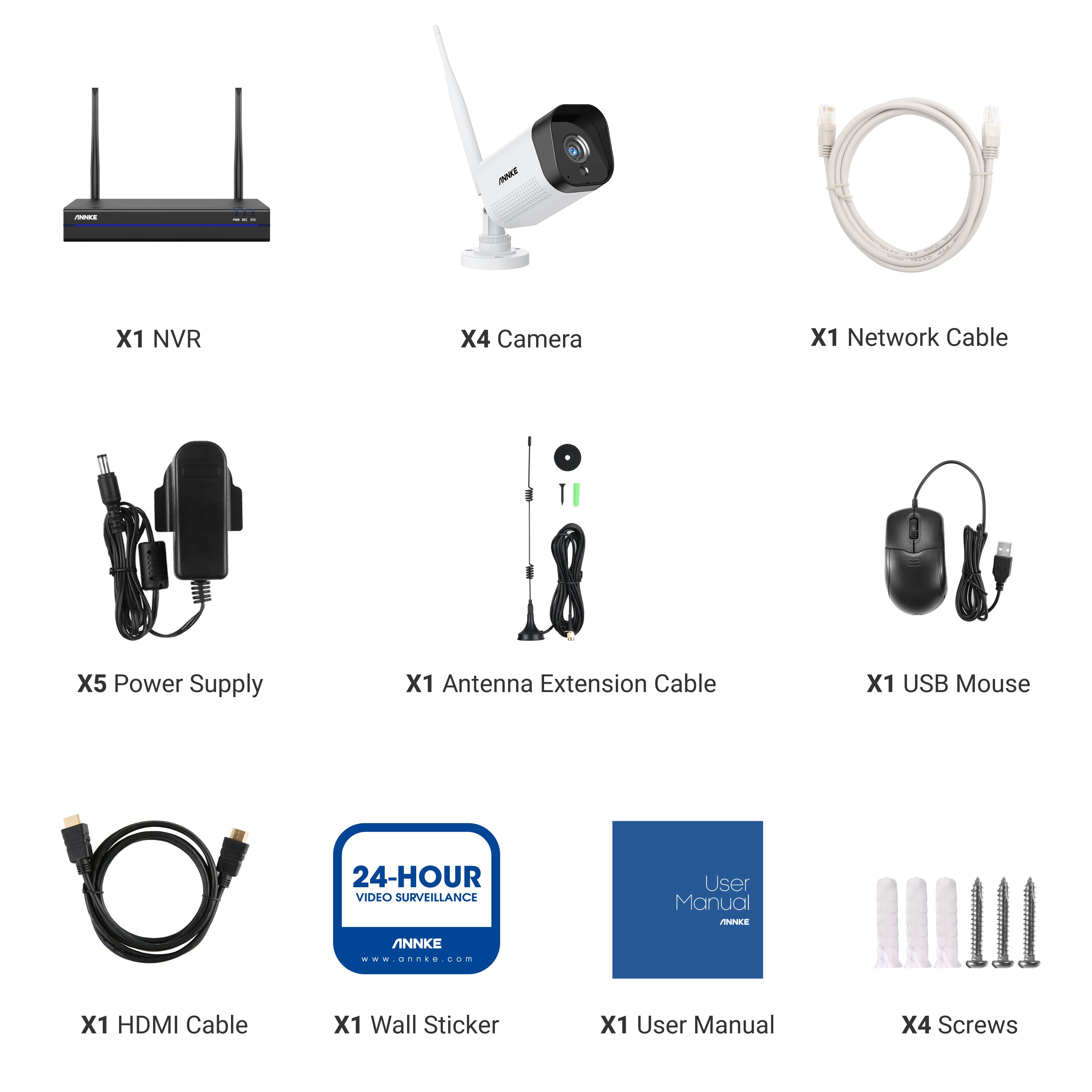 Kit Videosorveglianza ANNKE 6 Telecamere WiFi 3MP - NVR 10 Canali, Visione Notturna 30m, Audio Bidirezionale, 1TB - Foto 2