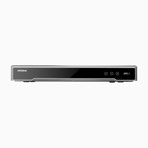 ANP1600 - 4K 16 Channel H.265+ PoE NVR, Max 160 Mbps Outgoing Bandwidth, 2CH 4K Decoding Capability, Supports IPC with Human & Vehicle, Perimeter Detection, Dual Hard Drive Bays